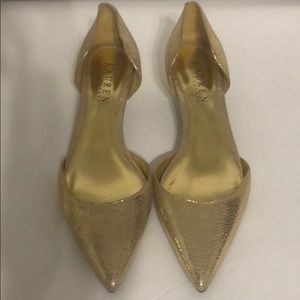 Lauren Ralph Lauren gold shoes, size 6B